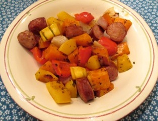 Roasted Delicata Squash and Vegies