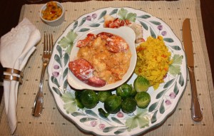 Lobster Two ways, butter poached and Newburg