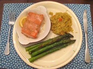 Baked Salmon Dinner Trio