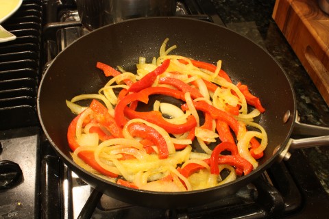 yummy grilled onions and peppers