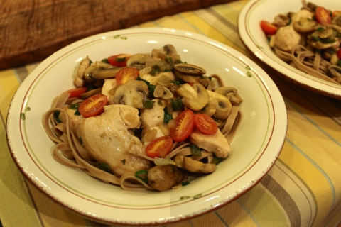 Chicken breast with mushrooms and sherry