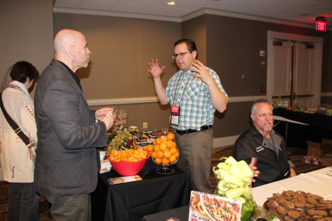 Robert and Chef Tom at the  Melissa's table.