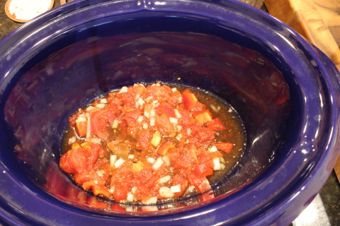 a thin layer of  tomato mix first